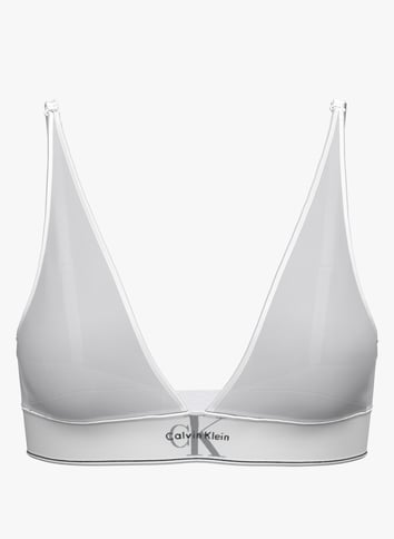 Monogram triangle bra CALVIN KLEIN UNDERWEAR White